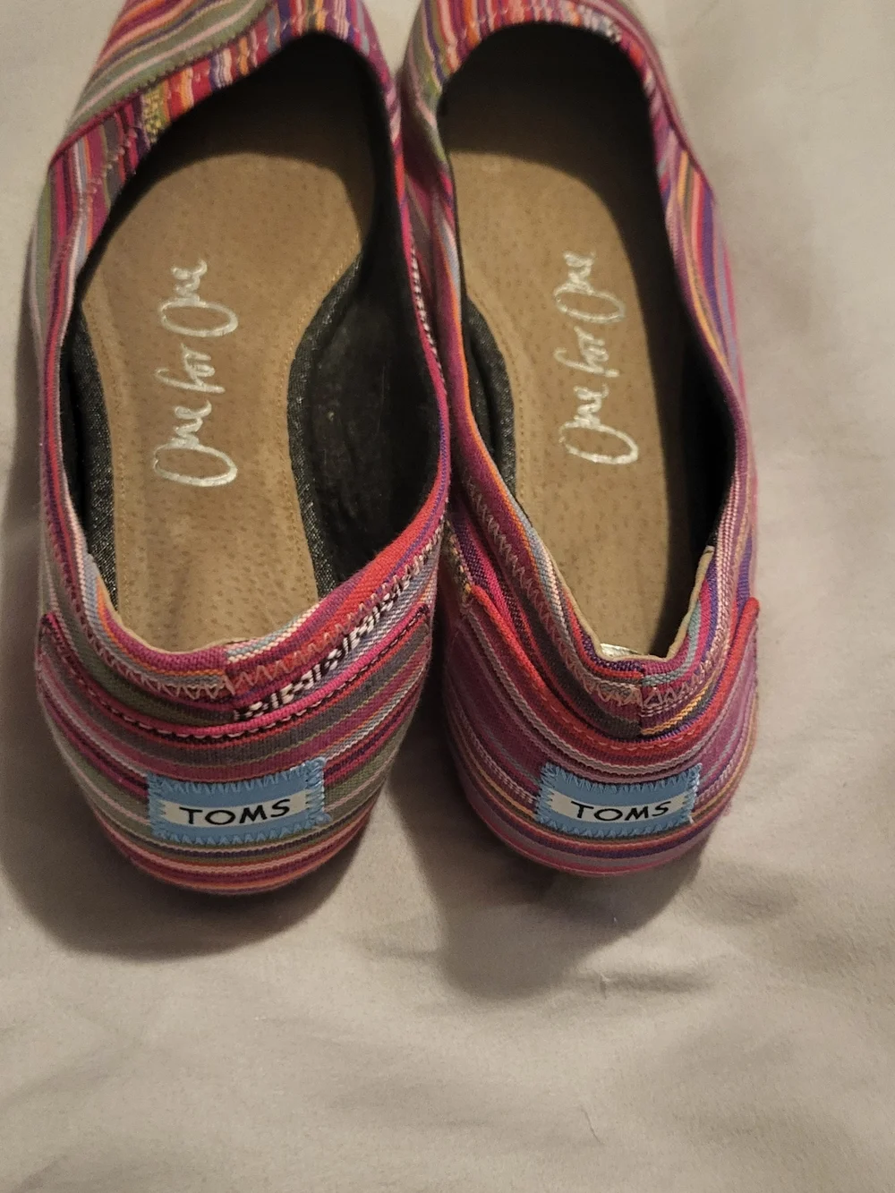 Toms Multicolor Striped Slip-On Flats